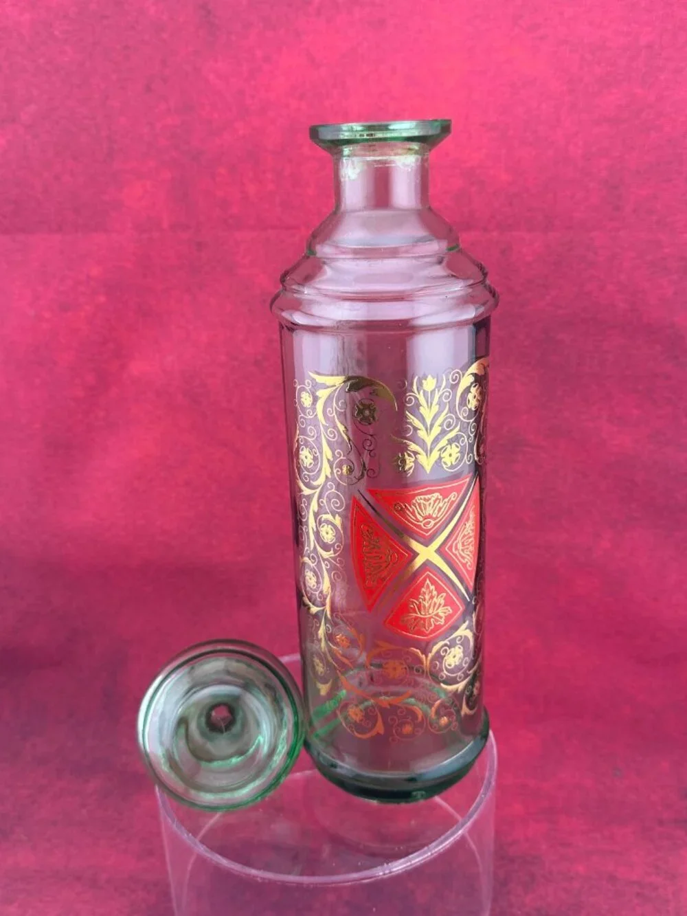 VINTAGE OLD FITZGERALD KENTUCKY WHISKEY DECANTER w/ UNIQUE GLASS STOPER 12